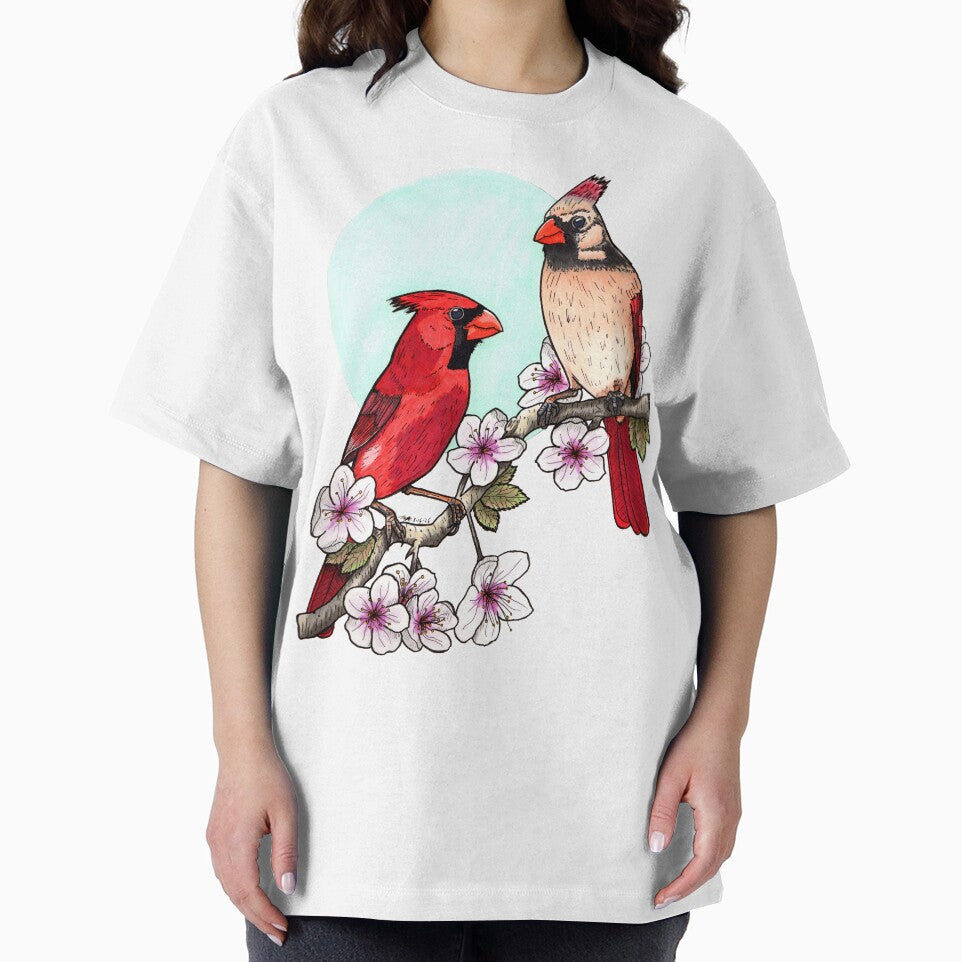 Northern Cardinals - Hand Drawn Gifts for Bird Lovers by Drawn-To-Nature