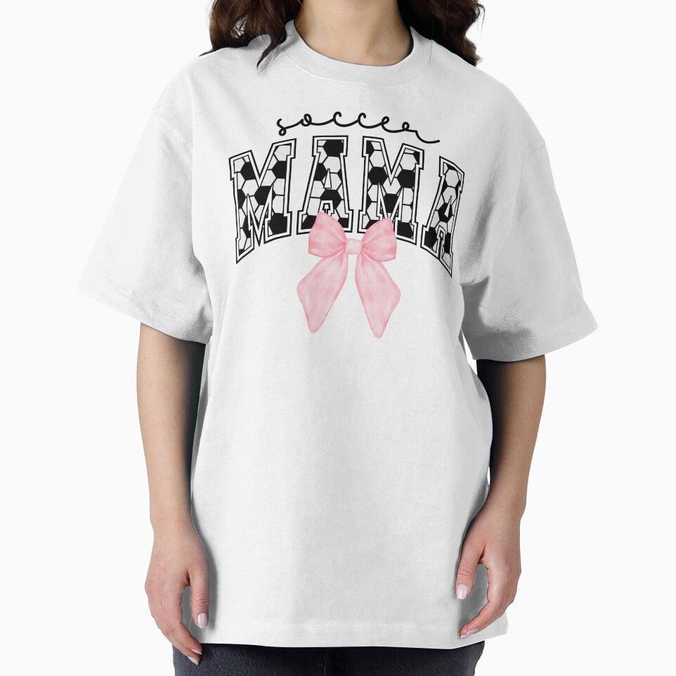 Coquette Soccer Mom Cute Soccer Mama Pink Bow by SarahFinnDesign