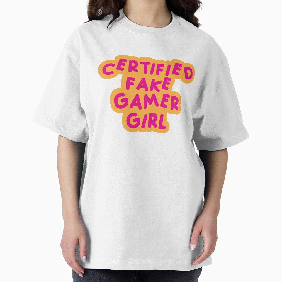 Certified Fake Gamer Girl Yellow & Pink by FakeGamerGirls