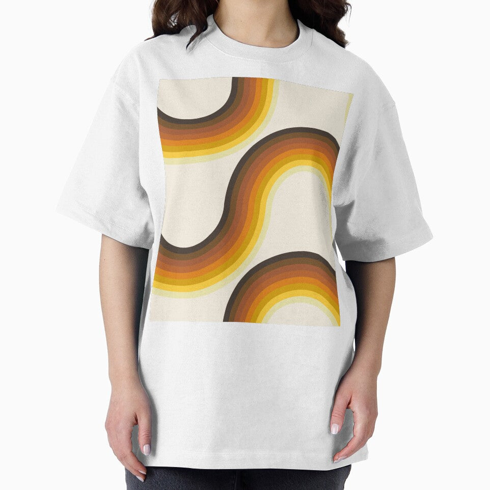 Retro Wavy Roads in Cream by YesterdayColl