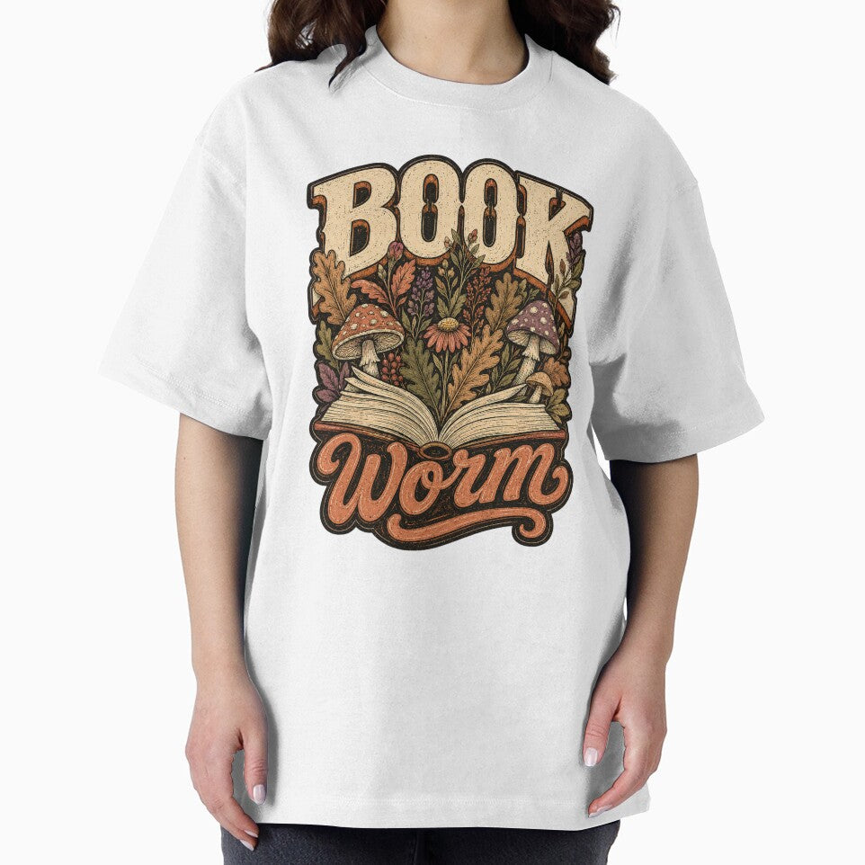 Vintage Book Worm Botanical Mushroom by GenesixDesign