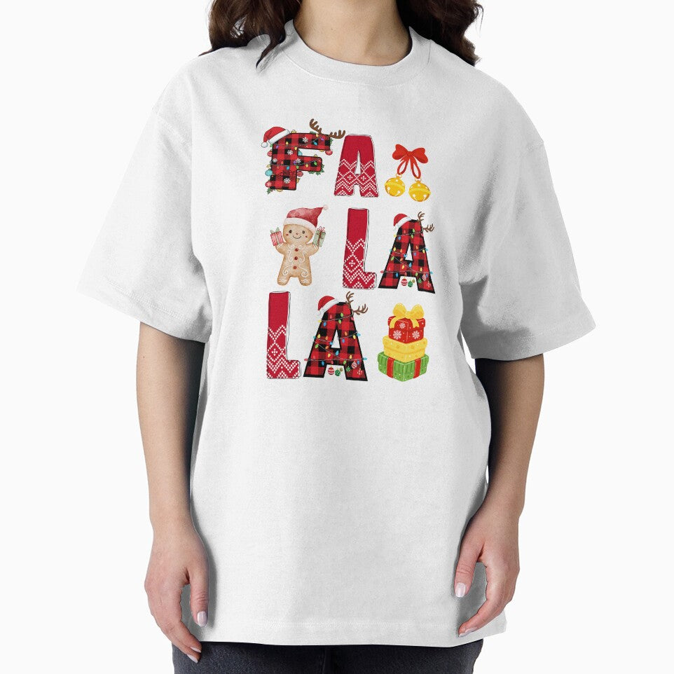 Fa La La Christmas Design with Gifts and Jingle Bells by Inkworksbyshery