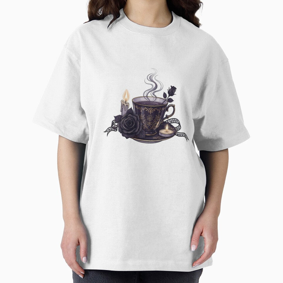 Gothic Teacup Candle Rose Gift by IllumeInk