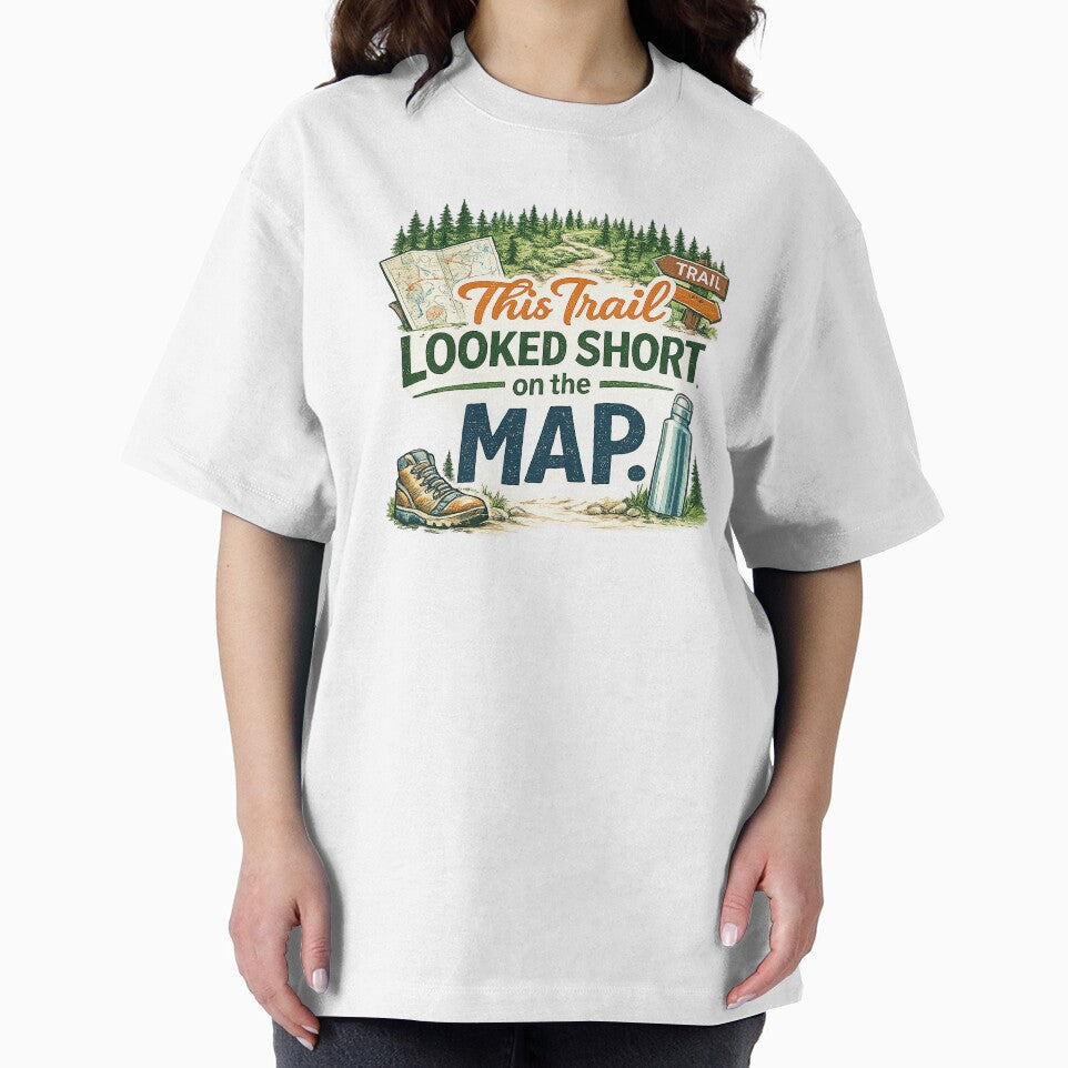 This Trail Looked Short on the Map – Funny Hiking Trail Design by The Bearded Embroiderer