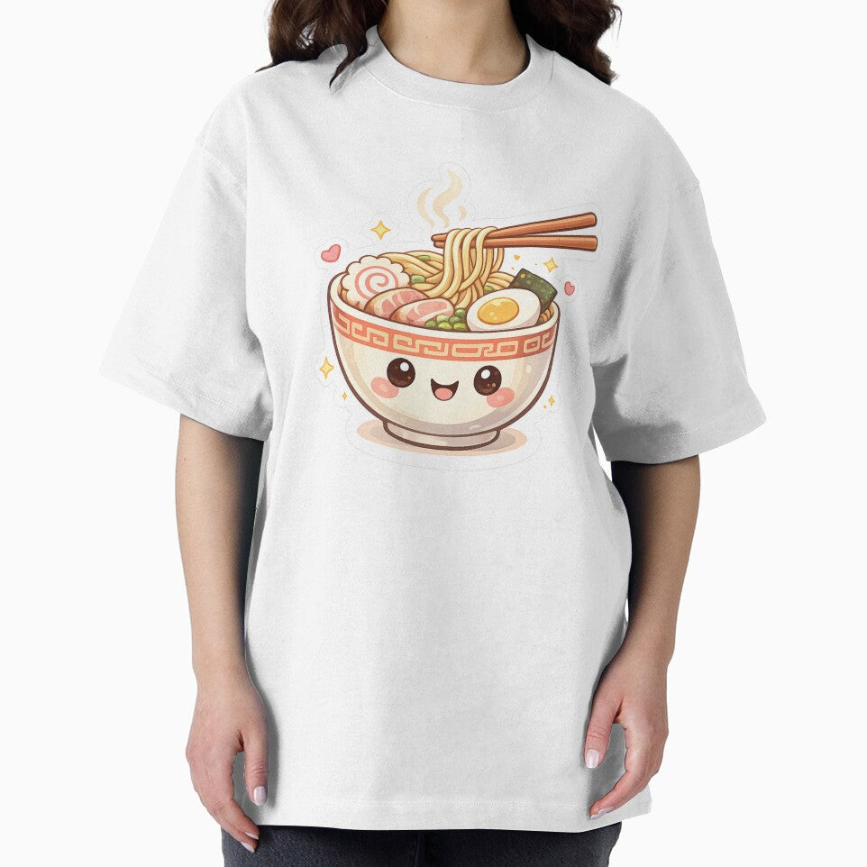 Cute Kawaii Ramen Bowl Sticker – Adorable Japanese Noodle Cartoon Design by Dasts Cart