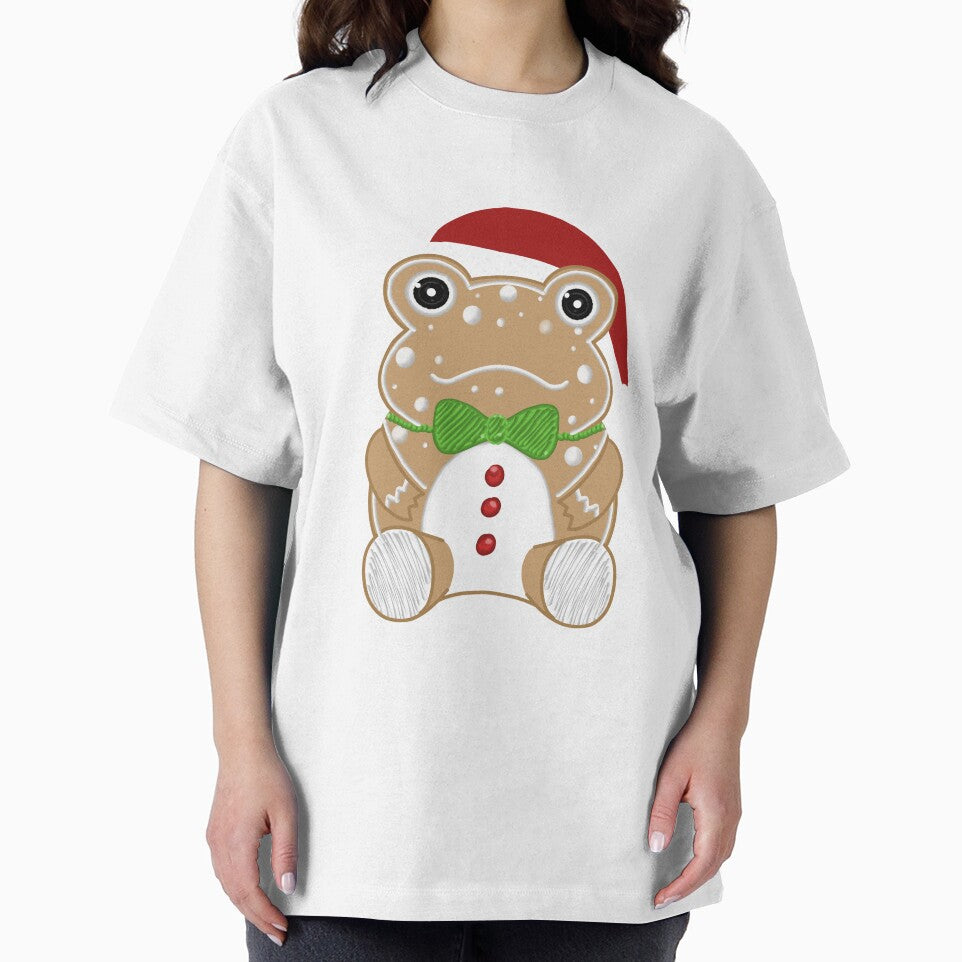 Festive Gingerbread Frog With Santa Hat by Aku-passion