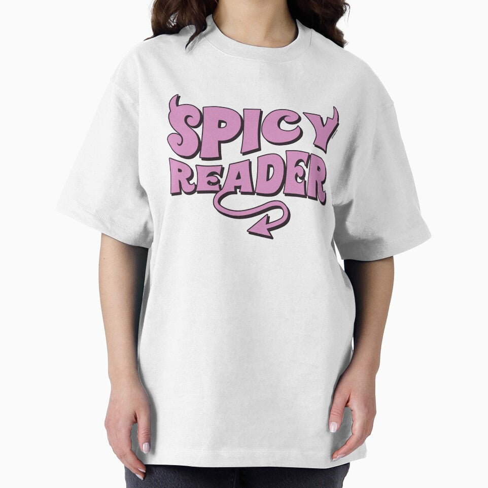 Spicy Reader / Hot Pink Flirty Devil Horns and Tail Bookish Aesthetic For Smutty Books Kindle Readers Tbr Ya Romance by Latinoladas