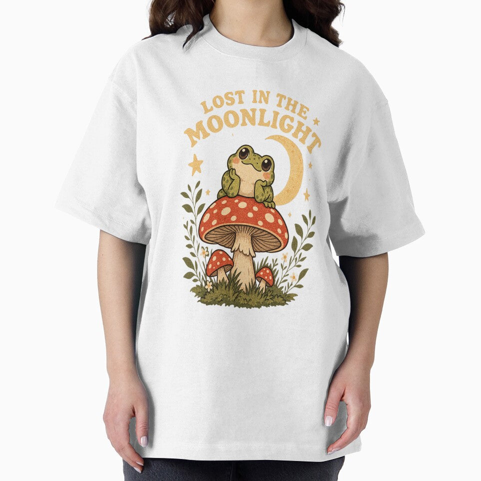 Lost in the Moonlight Frog – Cute Mushroom Frog Vintage Forest Design by KhadijaArt ⭐⭐⭐⭐⭐