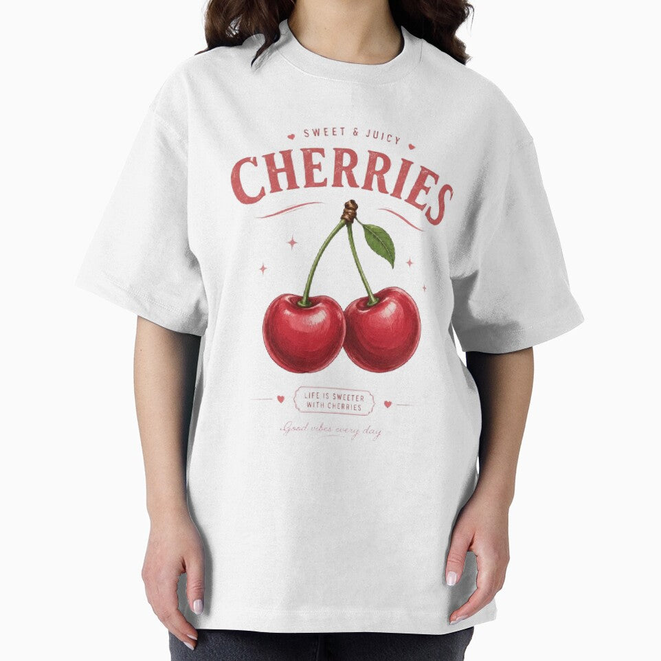Sweet Cherries Coquette Bow Pink Vintage Cherry Aesthetic Cute by AveniaOficial
