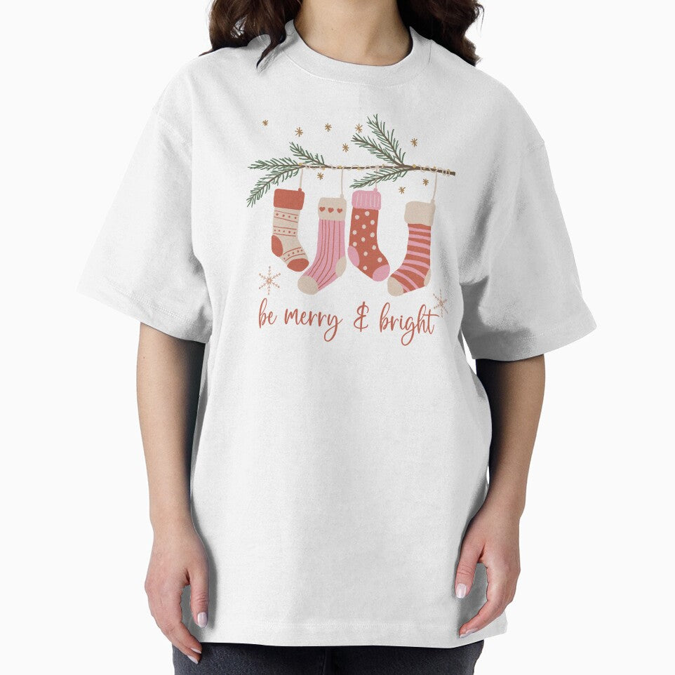 Merry & Bright Cute Christmas Stockings by HappyLifeCreate