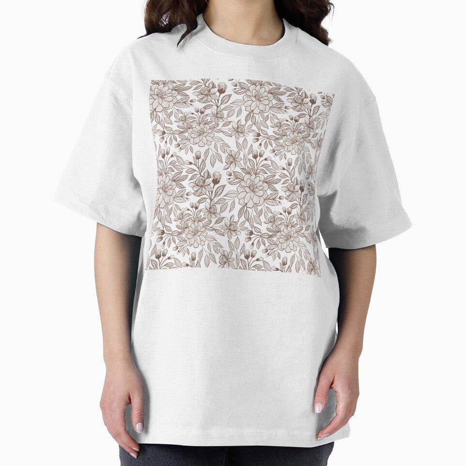 Beautiful Mocha Mousse Vintage Floral by NdesignTrend