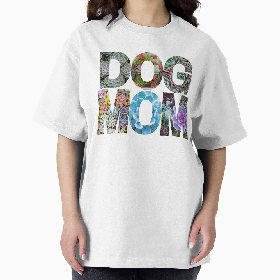 Succulents Filled Dog Mom Letters - Stickers, T Shirt, Hoodie, Mug, Hat, Tote | Gift for Succulents and Dog Lover | Plant and Dog Lover Gift by Pawfect-Purr