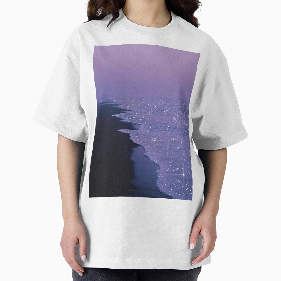 Purple Beach And Glitter Waves by MadeByMishkaN