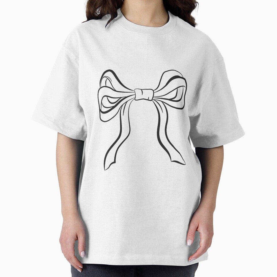 Elegant coquette Bow Ribbon Line Art Illustration, Hand Drawn Outline by CHERRY--SHOP