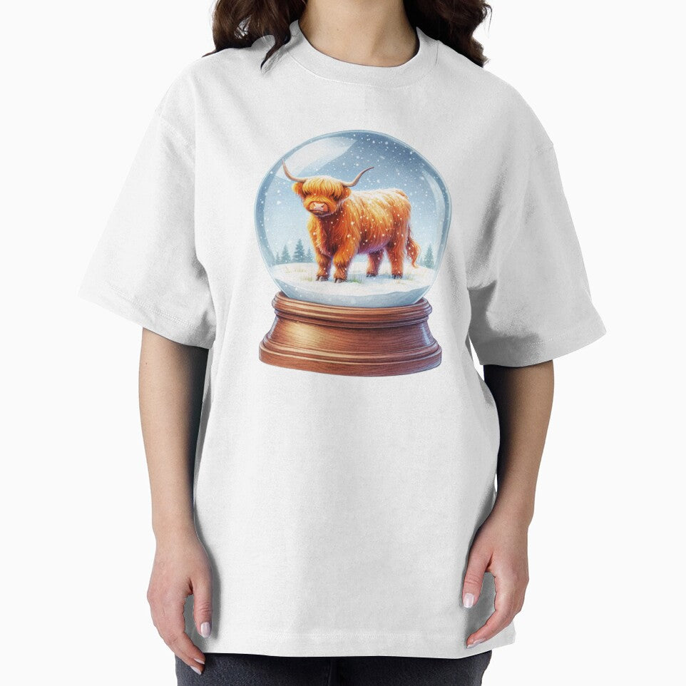 Highland Cow Snow Globe Winter Art by TheAnimalZ00