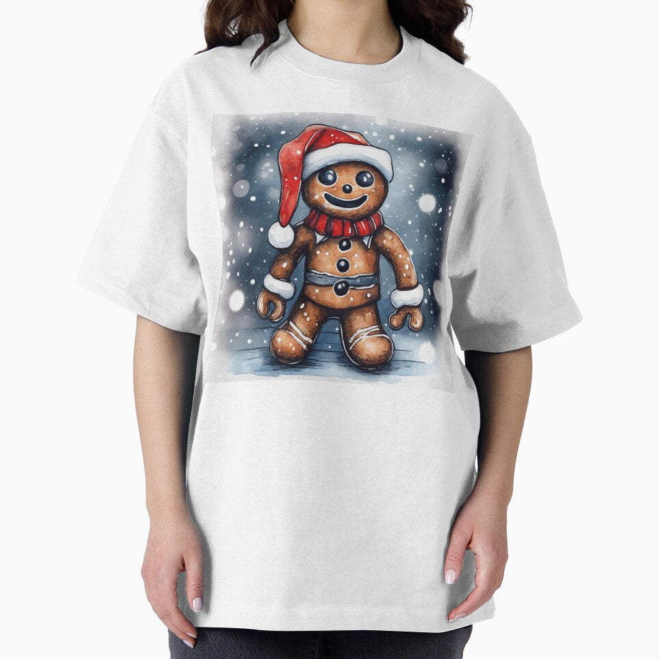 Christmas and Holiday Gingerbread man - Watercolor & Ink 10 by KBMediaArt