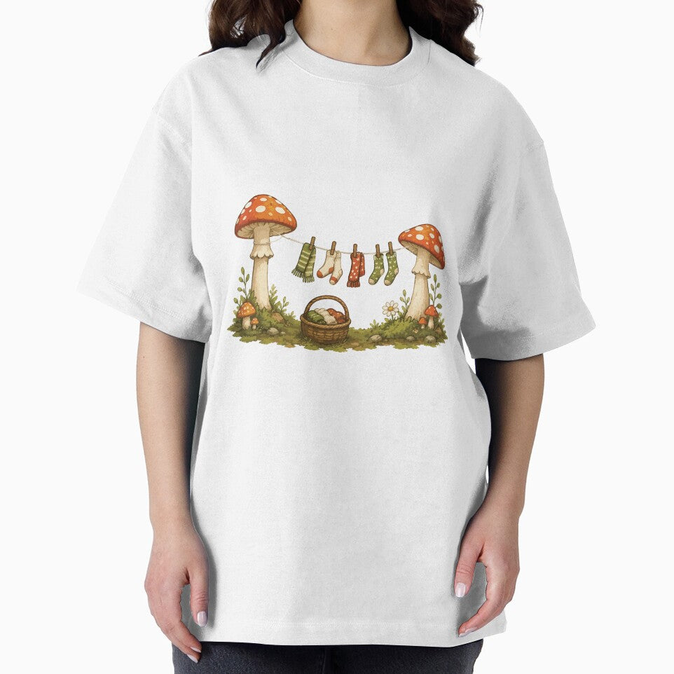 Cozy Mushroom Laundry Day Sticker Cottagecore Forest by SimplePoDesign
