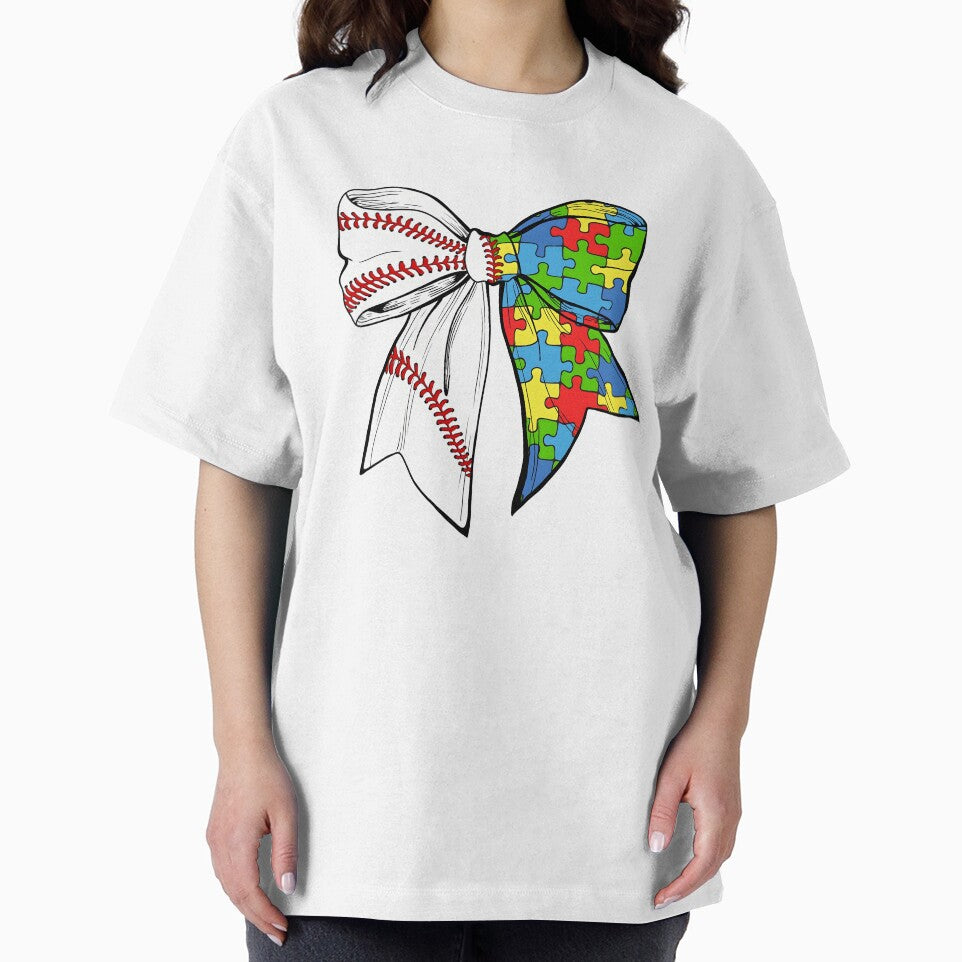 Autism Baseball Coquette Bow, Autism Awareness Coquette by Ivanbrockhouse