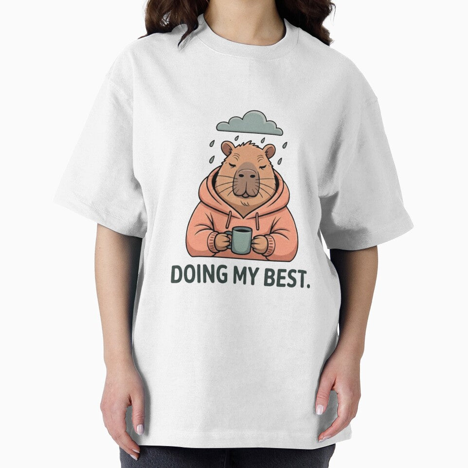 Doing My Best Capybara | Cute Capybara| Funny Positive Affirmation | Cozy Animal Gift by Softbear Atelier