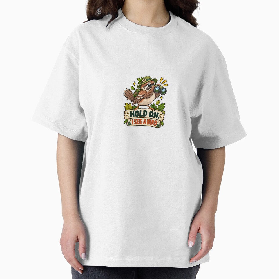 Wait, I See a Bird – Funny Birding Design with Sparrow by Eugeniia25