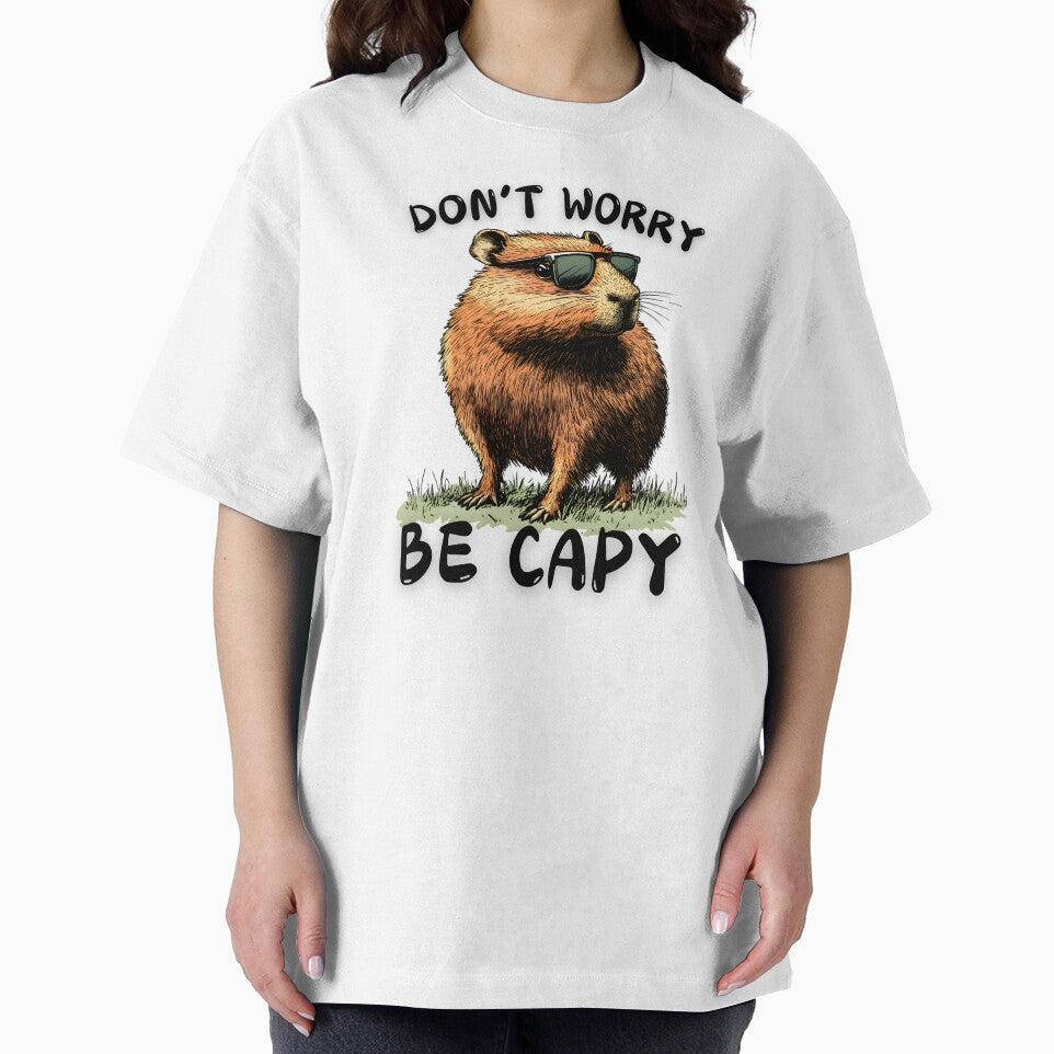 Funny Capybara  Saying Don't Worry Be Capy Saying Rodent Animal Gift by Style4You24