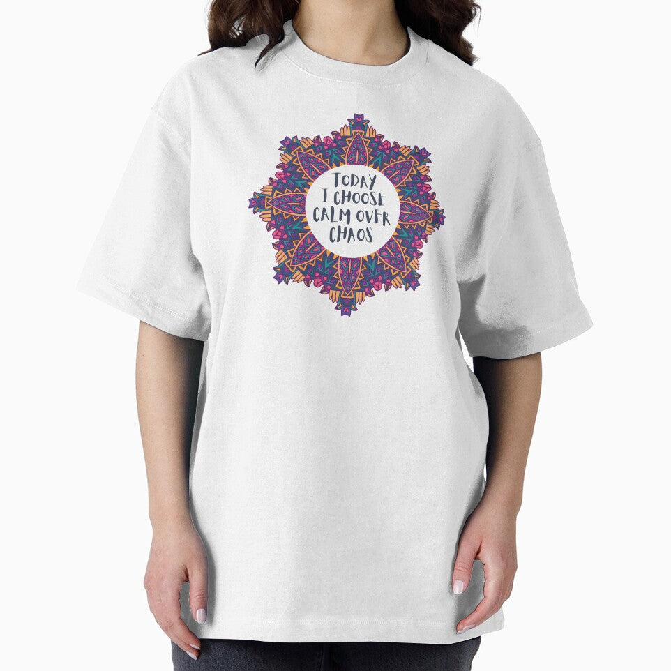 Today I Choose Calm Over Chaos Mandala Positive Affirmation by JDWCreations