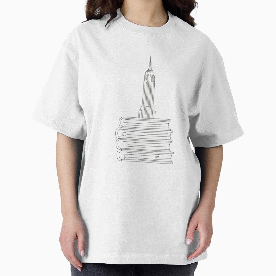 Literary Landmark: Minimalist Books & Empire State T-Shirt by Mahe Jabeen