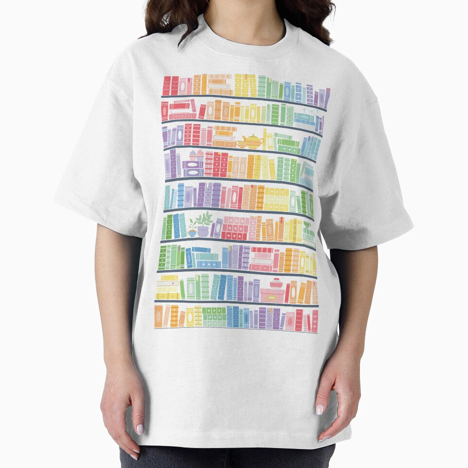 Rainbow Books Shelf Pattern by Kit Cronk