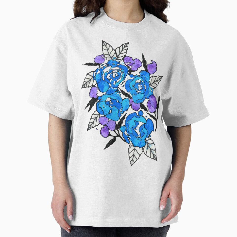 Imperfectly Beautiful - Blue and Purple Flowers by RomantzArt