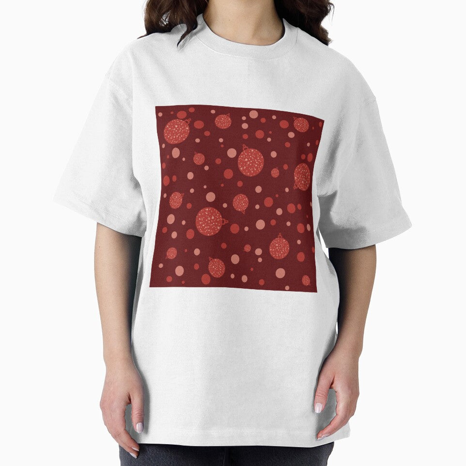 Festive Red Balls on Red by PrintsByAnnJ