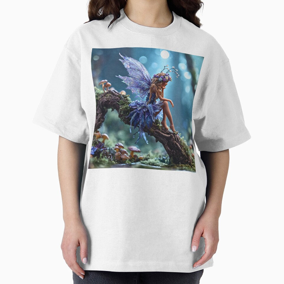Moonlit Forest Fairy On Branch by Storybook Botanica