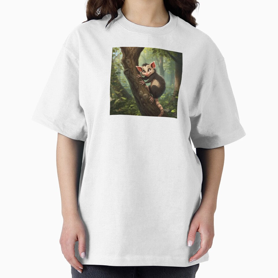 Cute Opossum Hanging on a Branch Just Hanging in There by Aneta-Design
