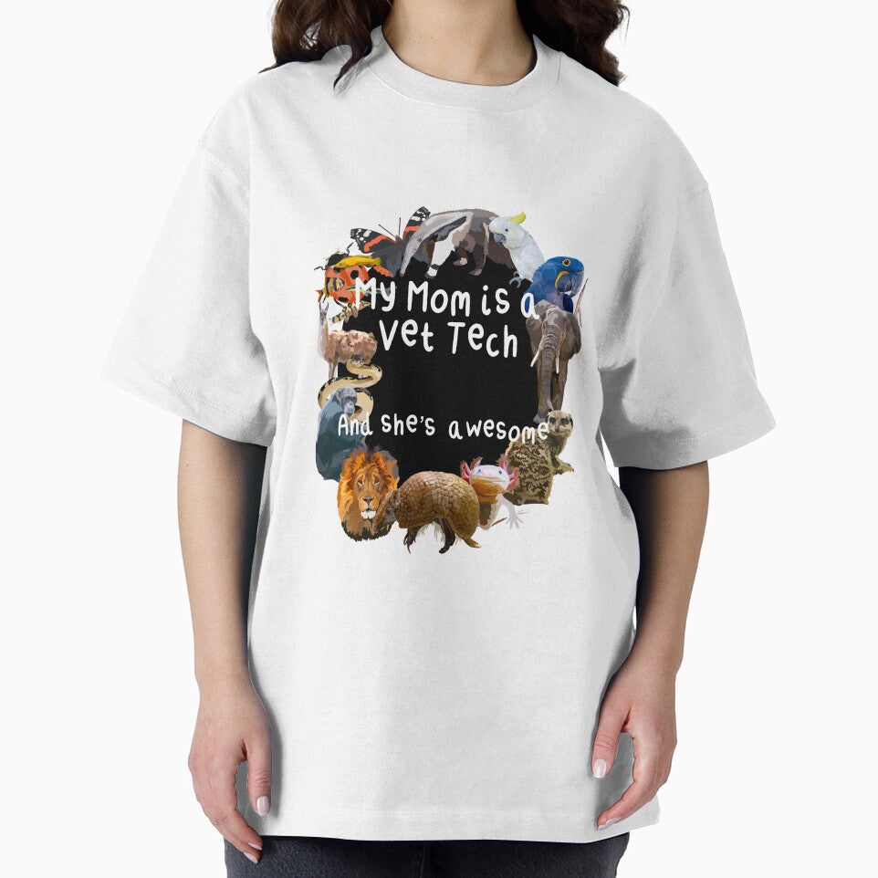 My Mom is a Vet Tech,Mom Vet Tech Gift – Veterinary Technician Design for Proud Animal Moms by PrettylittlepastelUk