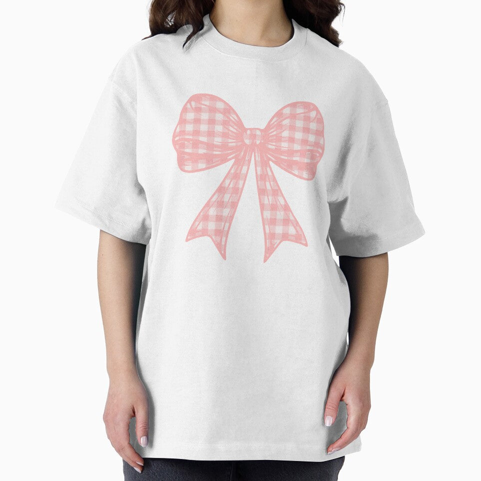 Coquette Coral Pink Gingham Bow Aesthetic by WillandWent