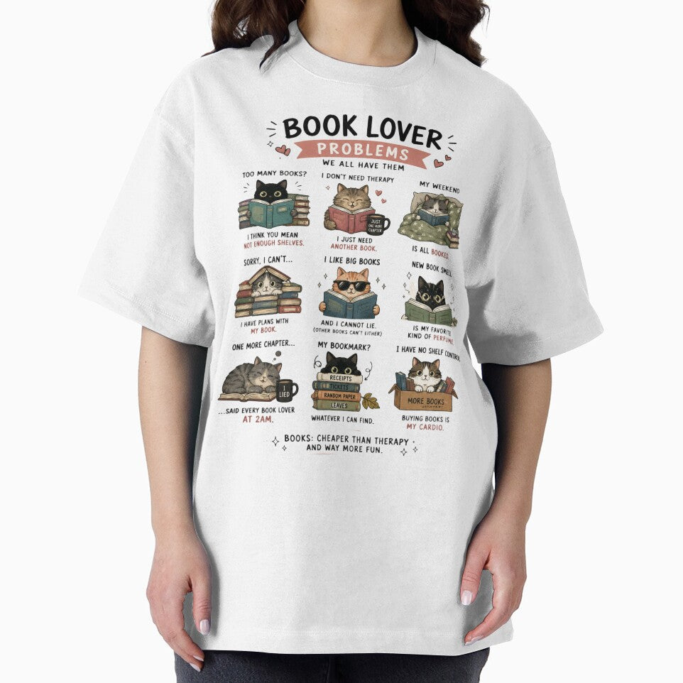 Book Lover Problems Funny Meme – Cute Reading Humor for Bookworms by Everleaf Studio