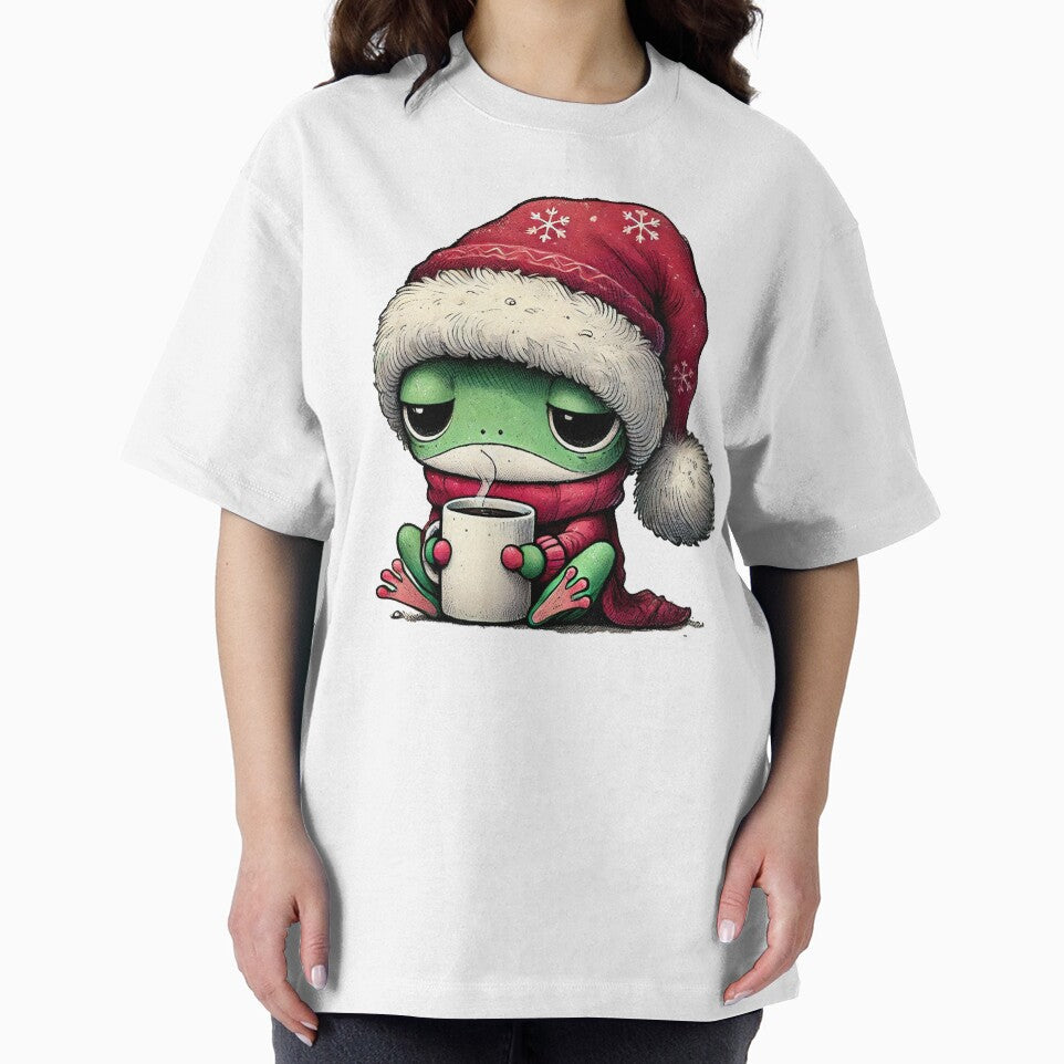 Sleepy Christmas Frog with Hot Cocoa by Sweetnotsour