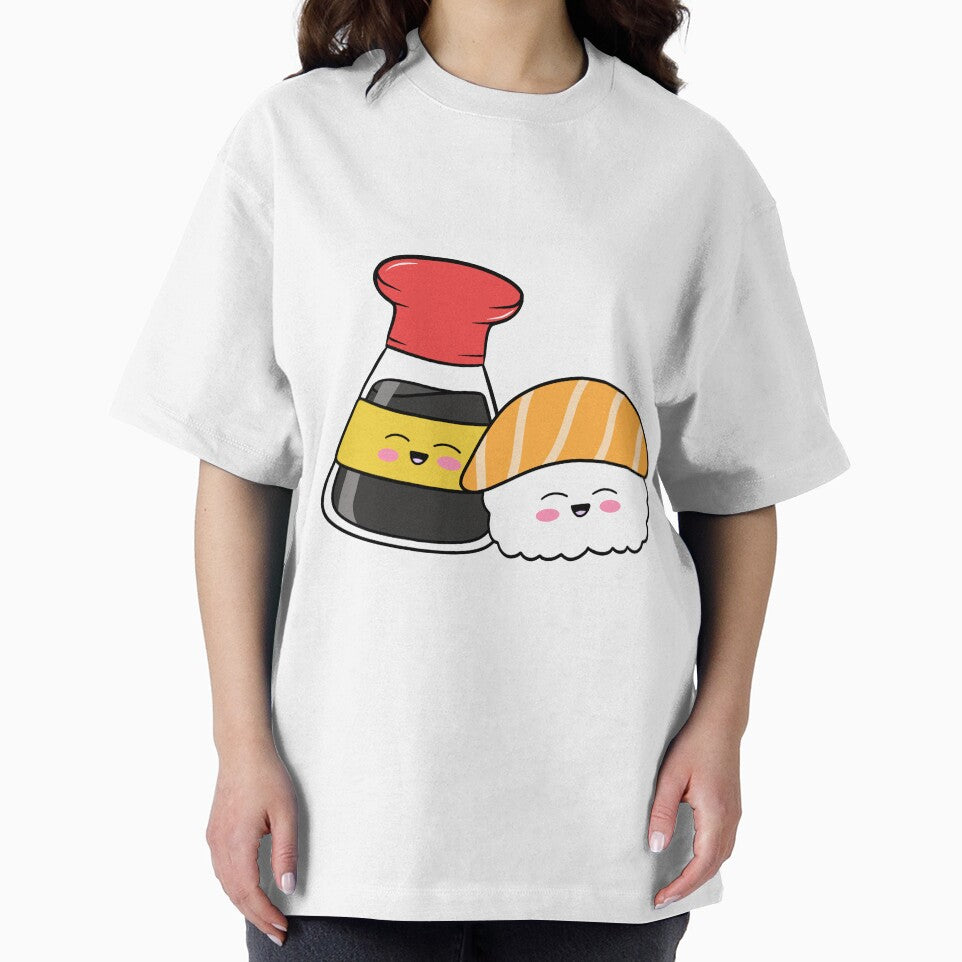 cute sushi and soy happy couple by vandepasch