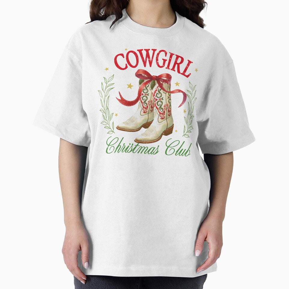 Cowgirl Christmas Club Shirt - Cozy Holiday Vibes for Her, Festive Holiday Gift for Her, New year gift, Holiday gift, Christmas for her, Christmas sticker by Noe Mill