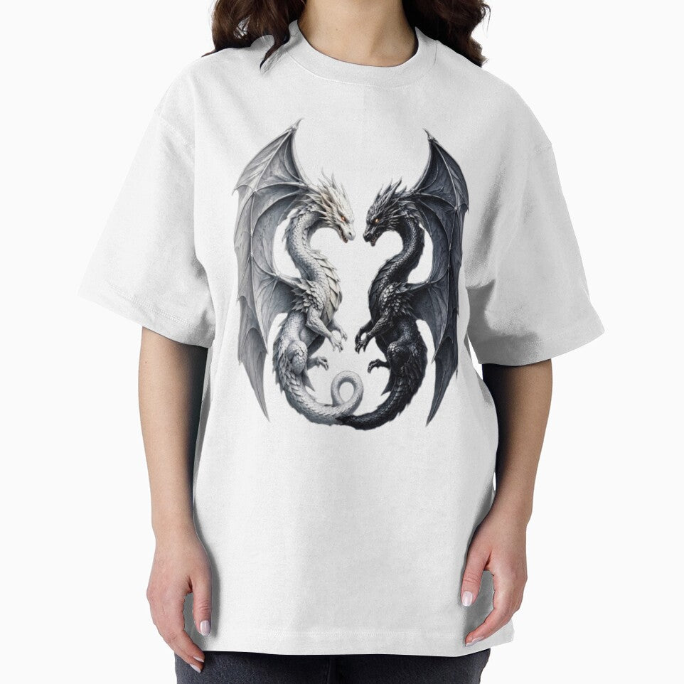 yin yang dragon shirt by IMOBILYARI VibeCore