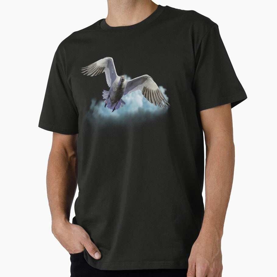 Flying Snow Goose in the Clouds by Wild DeZigns