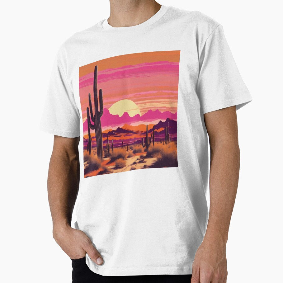 Desert Sunset Vintage Poster by MarkLines