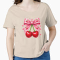Kawaii Cherry Bow Cute Coquette by Pampam-stickers