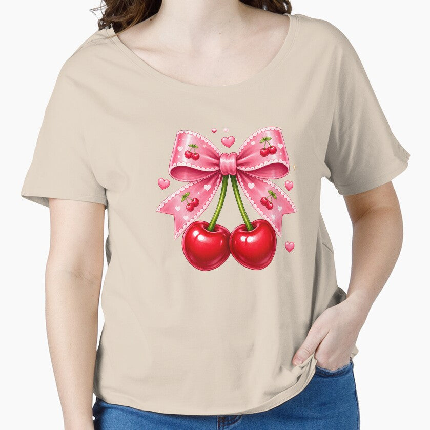 Kawaii Cherry Bow Cute Coquette by Pampam-stickers