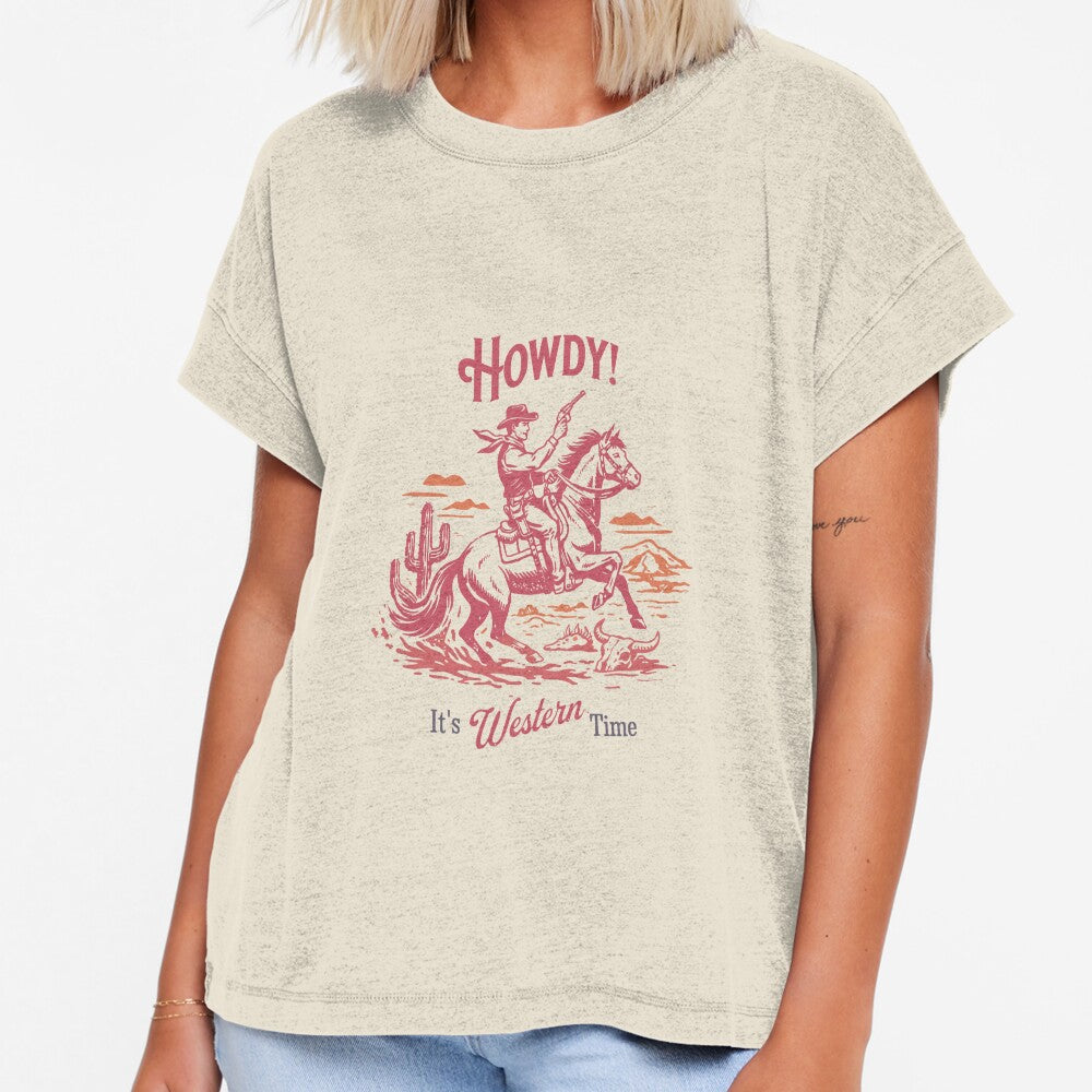 Howdy It's Western Time Cowboy Poster by Matinez Pink