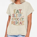 Eat, Sleep, Crochet, Repeat - Funny Crocheting Design by MegaKicia