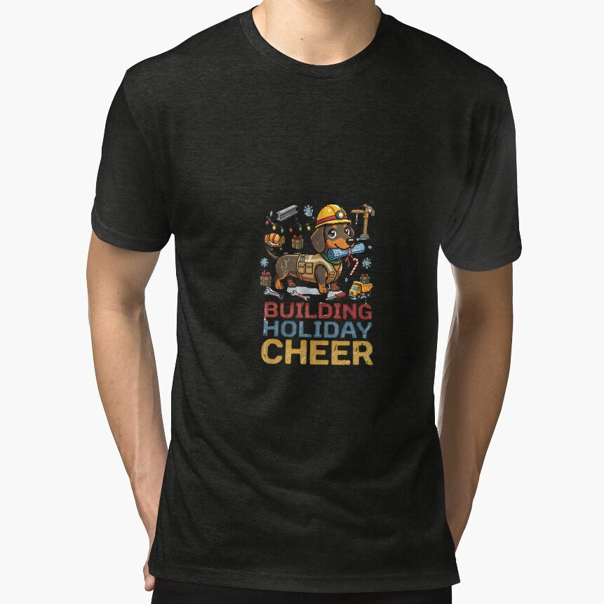 Dachshund Engineer Christmas Building Holiday Cheer Vintage by Sitred123
