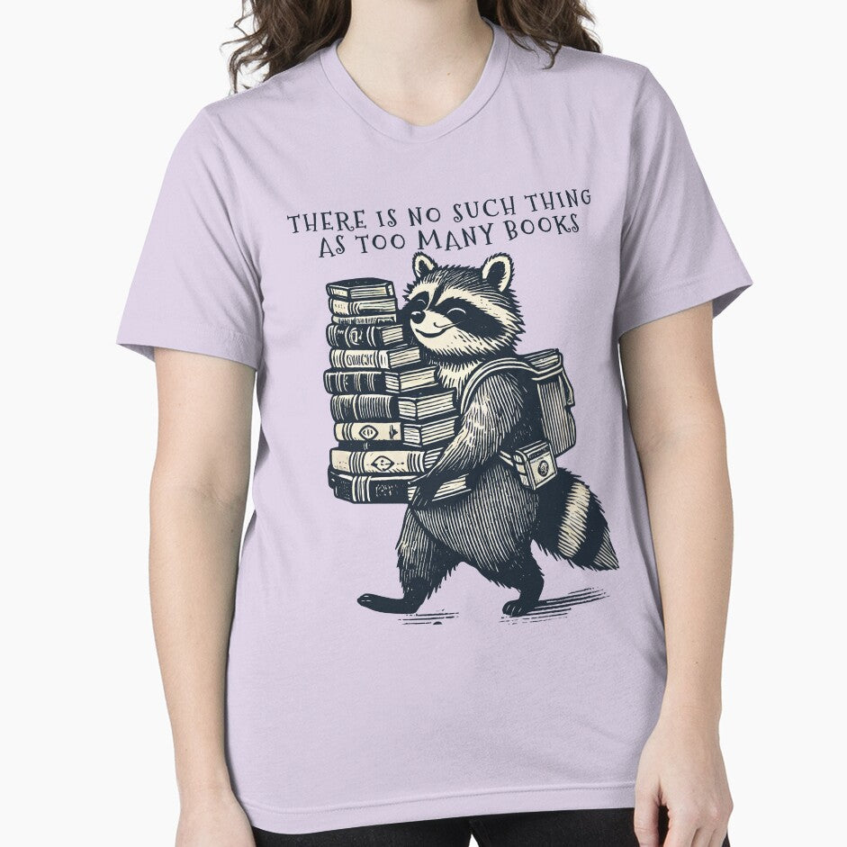 Retro Raccoon Design Cute Book Lover by LuminOrb