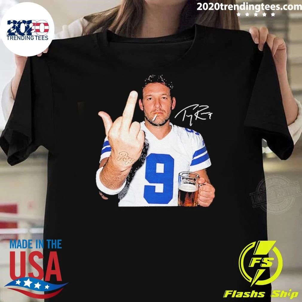 Tony Romo Football Legend Middle Finger Signature Shirt