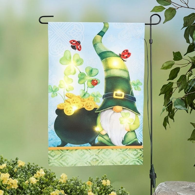 Solar Gnome Flag for St. Patrick’s Day with Pole