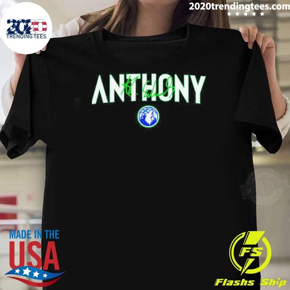 Anthony Edwards Minnesota Timberwolves Team Font Signature Shirt